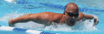 Man swimming butterfly